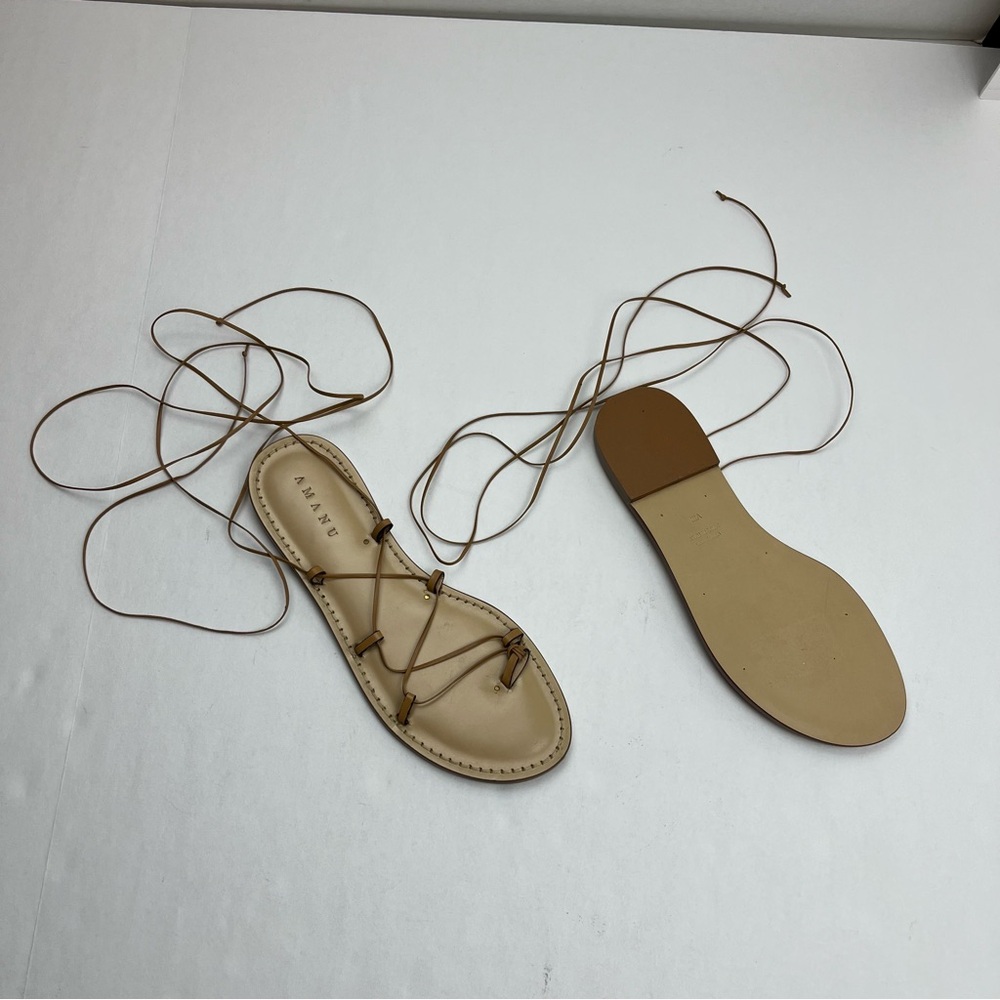 Amanu Style 10 The Serengeti Gladiator Sandal Nude Womens Size 8 Bohemian